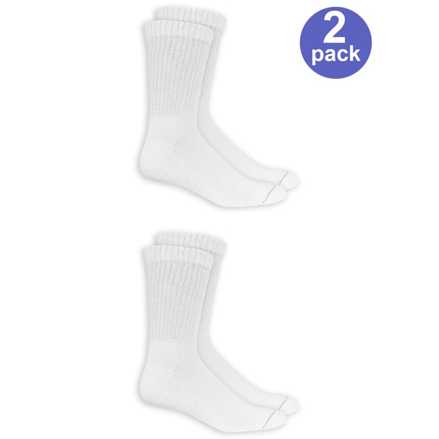 DR Scholl's Big and Tall Men's Diabetic Crew Socks, 2 Pack