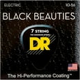 thumbnail image 1 of DR Strings BLACK BEAUTIES Black Coated Medium 7-String Electric Guitar Strings (10-56), 1 of 2