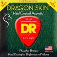 thumbnail image 1 of DR Strings Dragon Skin Clear Coated Phosphor Bronze Light Acoustic Guitar Strings (10-48) 2 Pack, 1 of 7