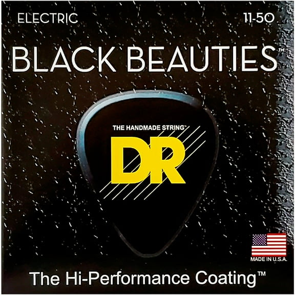 DR Strings Extra Life BKE-11 Black Beauties Heavy Coated Electric Guitar Strings