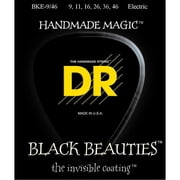 DR Strings Extra Life BKE-9/46 Black Beauties Lite-n-Heavy Coated Electric Guitar Strings