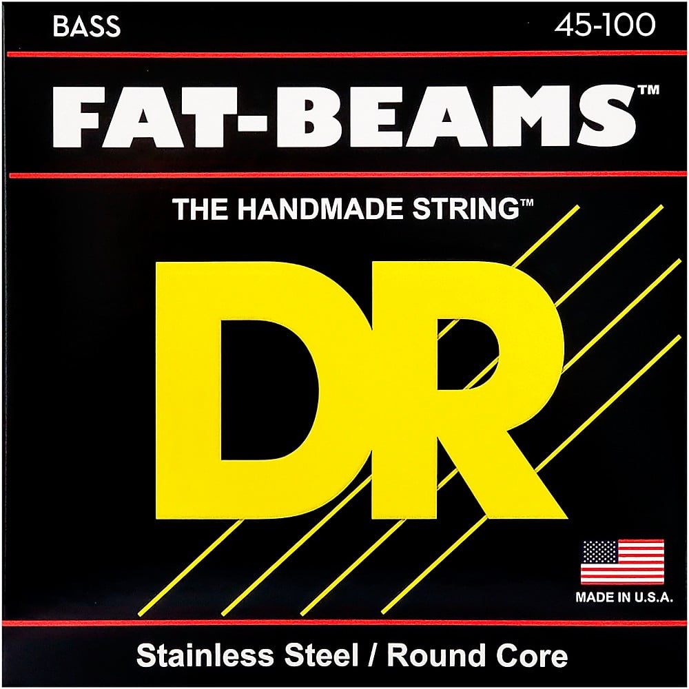 DR Strings Fat-Beams Stainless Steel Medium-Lite 4-String Bass Strings ...