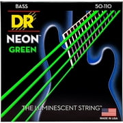 DR Strings Hi-Def Neon Green Colored Bass Strings Heavy 50-110
