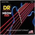thumbnail image 1 of DR Strings Hi-Def NEON Red Coated Light (9-42) Electric Guitar Strings, 1 of 3