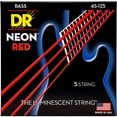 thumbnail image 1 of DR Strings Hi-Def NEON Red Coated Medium 5-String (45-125) Bass Guitar Strings, 1 of 2