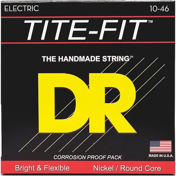 DR Strings MT10 Tite Fit Medium-Tite Electric Guitar Strings (10-46 ...
