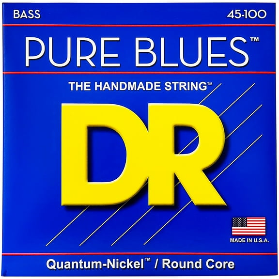 DR Strings PB-45/100 PURE BLUES Quantum Nickel Bass Medium Light 45-100