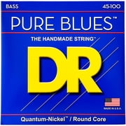 DR Strings PURE BLUES Medium-Lite 4-String Bass Strings 45-100