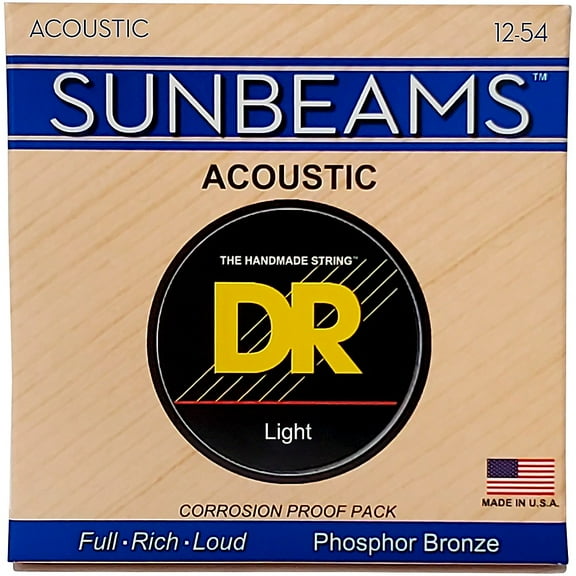 DR Strings RCA-12 Sunbeam Phosphor Bronze Light Acoustic 12-54
