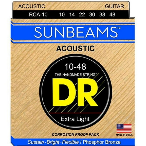DR Strings Sunbeam Phosphor Bronze Lite Acoustic Guitar Strings