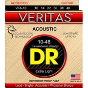 DR Strings VTA-10 VERITAS Phosphor Bronze Acoustic Guitar String, 10-48, Extra Light