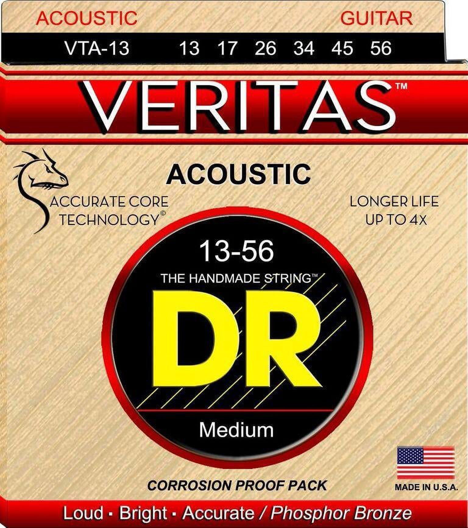 DR Strings VTA 13 VERITAS Phosphor Bronze Acoustic Guitar String