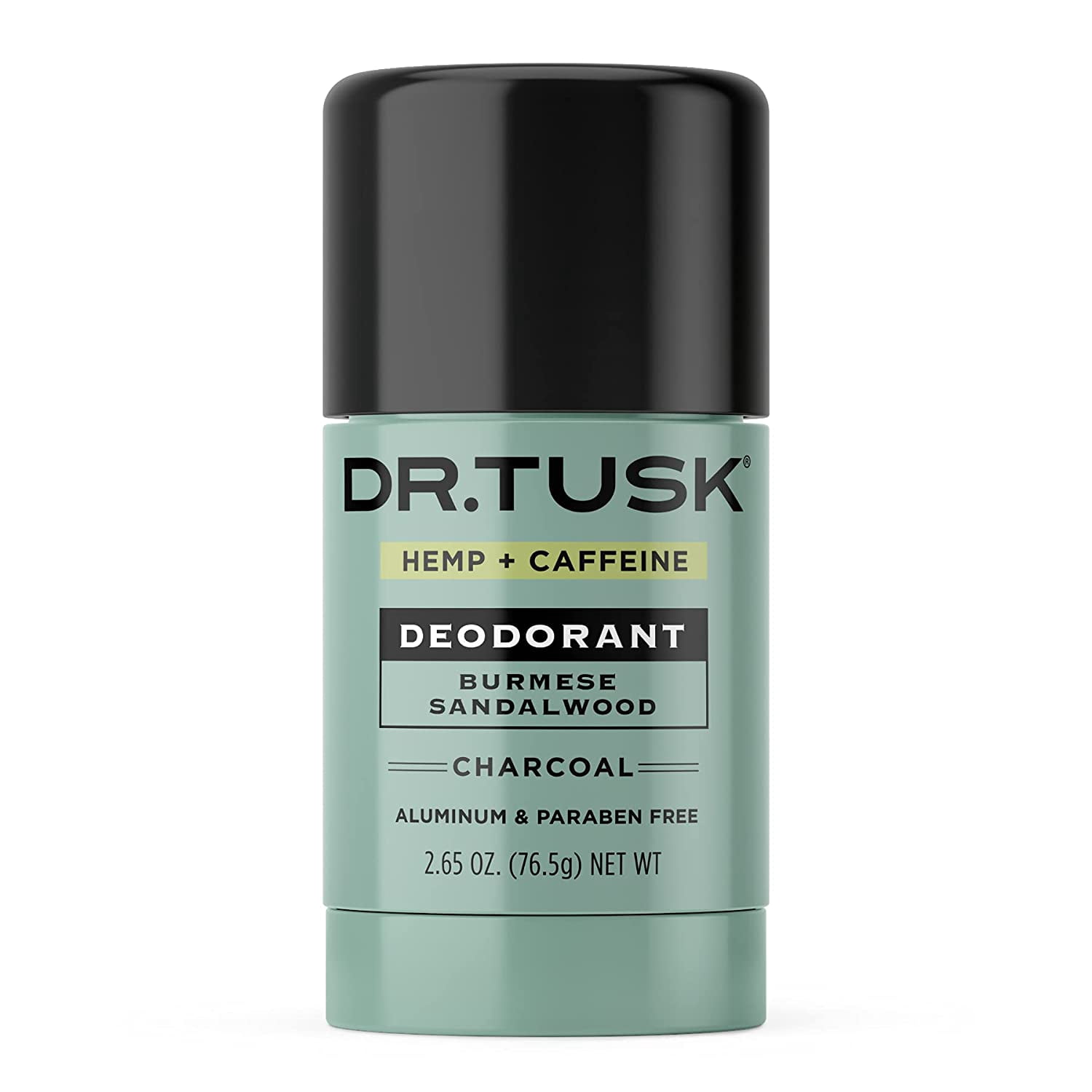 DR TUSK Charcoal Deodorant for Men Natural Sandalwood Aluminum Free