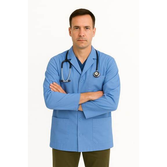 DR Uniforms™ Unisex Consultation Jacket Ceil Blue