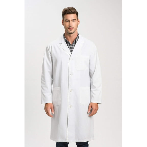 DR Unifroms® 100% Cotton Unisex Lab Coat, White Lab Coat for Students, Doctors,  Scientists
