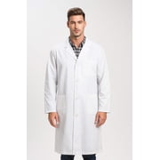DR Unifroms  100% Cotton Unisex Lab Coat, White Lab Coat for Students, Doctors, Scientists