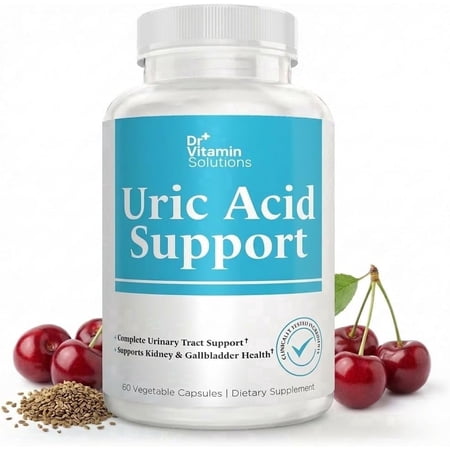Uric Acid Support Dietary Supplements with Tart Cherry Extract, 60 Capsules