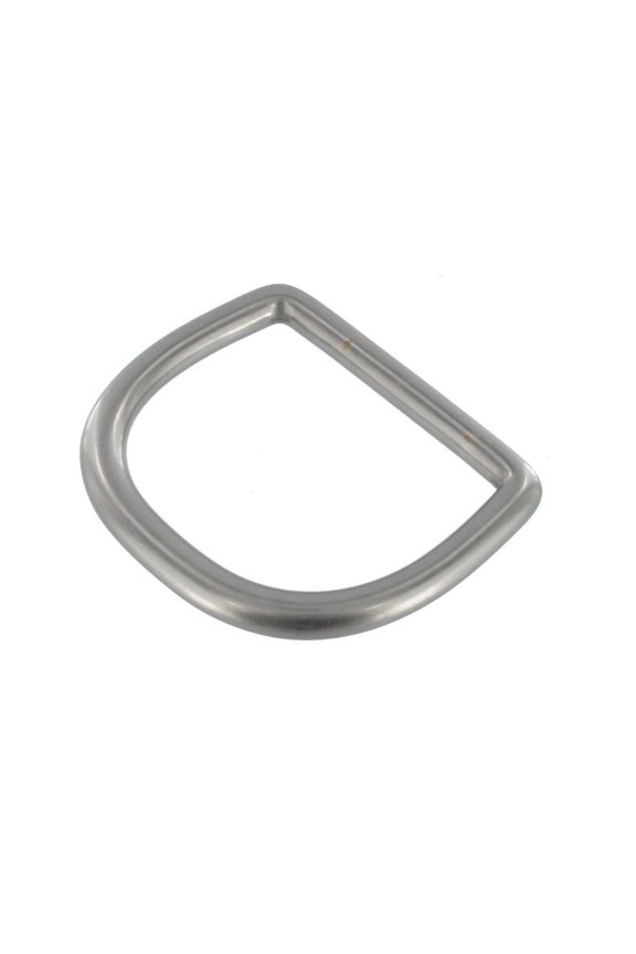 DR0 Nickel Matte, D-Ring, Solid Brass-LL, 1-1/2"