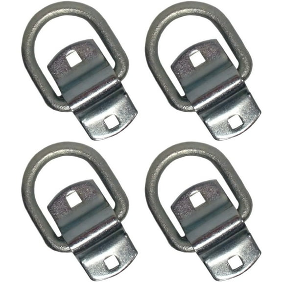 Qty 4: 1/2" Bolt-on D-Ring & Clip Fits Universal Replaces DR050-SC