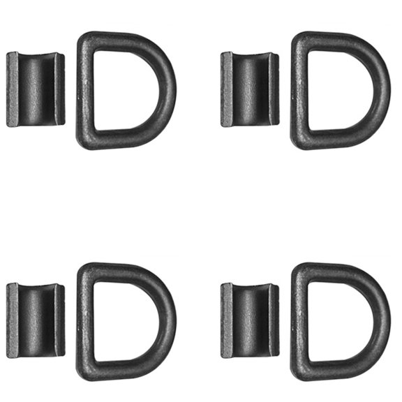 RAParts DR050-Z-BLK (4) 1/2" Bolt-on D-Ring (Black) Fits Universal Products