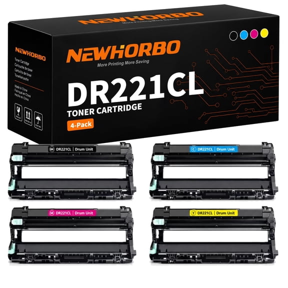 DR221CL Drum Unit Compatible with Brother DR221CL HL3140 3142CW 3150CDW 3152 3170 3172 3180CDW MFC 9130CW 9140CDN 9330 9015CDW Printer(4 Pack)