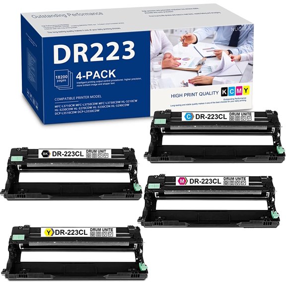 DR223CL Compatible Drum Unit Replacement for Brother HL-3230CDW MFC-L3750CDW HL-3210CW (4-Pack)