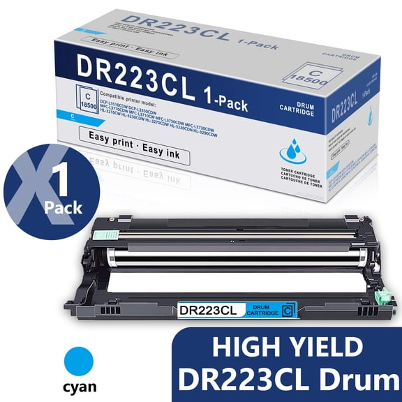 DR223CL DR-223CL Drum Cyan 1 Pack Replacement for Brother DCP-L3510CDW L3550CDW Printer.
