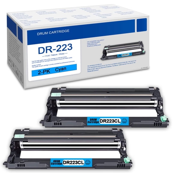 DR223CL DR-223CL Drum Cyan 2 Pack Replacement for Brother DCP-L3510CDW L3550CDW Printer.