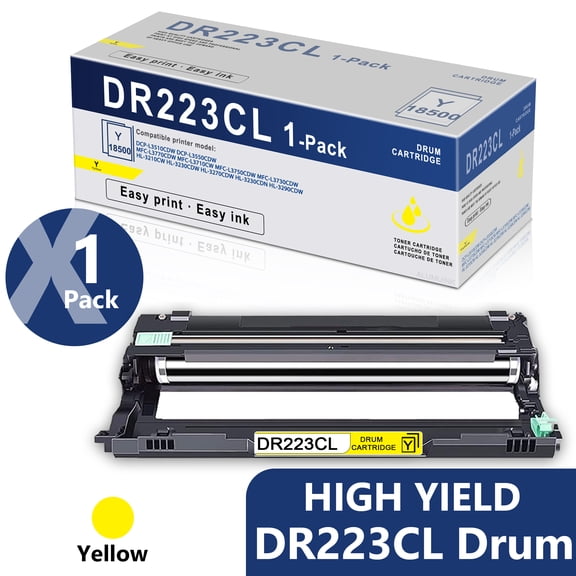DR223CL DR-223CL Drum Yellow 1 Pack Replacement for Brother DCP-L3510CDW L3550CDW Printer.
