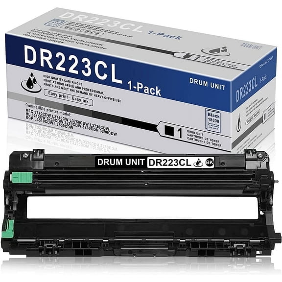 DR223CL Drum Unit 1-Pack Black Compatible for Brother DR-223 Drum for MFC 3770CDW L3710CW Printer