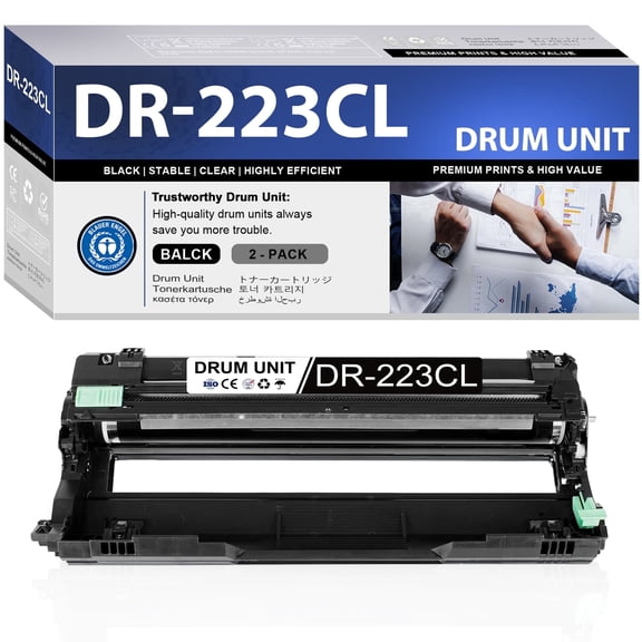 DR223CL Drum Unit Compatible for Brother DR223CL Drum Unit for MFC-L3750CDW MFC-L3770CDW(2 Pack)