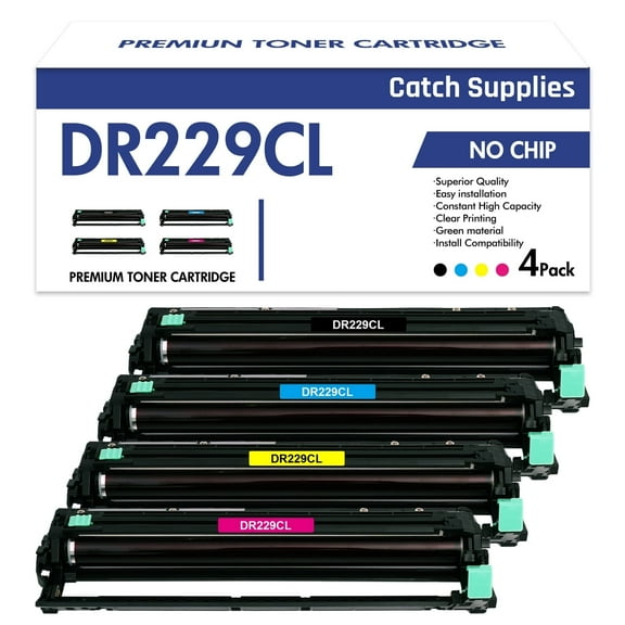 DR229 DR-229CL Drum Unit Compatible for Brother DR229 DR-229 229 for Brother HL-L3280CDW MFC-L3720CDW HL-L3300CDW HL-L3220CW HL-L3295CDW HL-L8245CDW Printer (4-Pack)