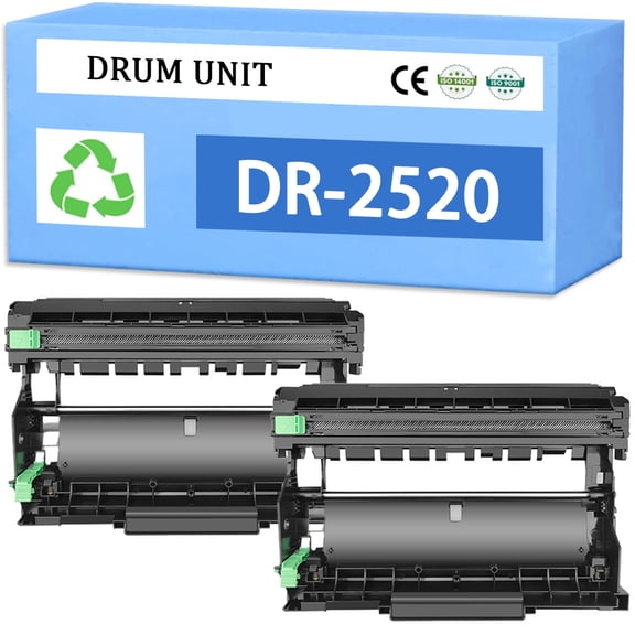 DR2520 DR-2520 Drum Unit 12000 Pages, Compatible for Brother DCP-L2508DW DCP-L2518DW DCP-L2548DW DCP-L2628DW DCP-L2648DW Printer Drum,2,black