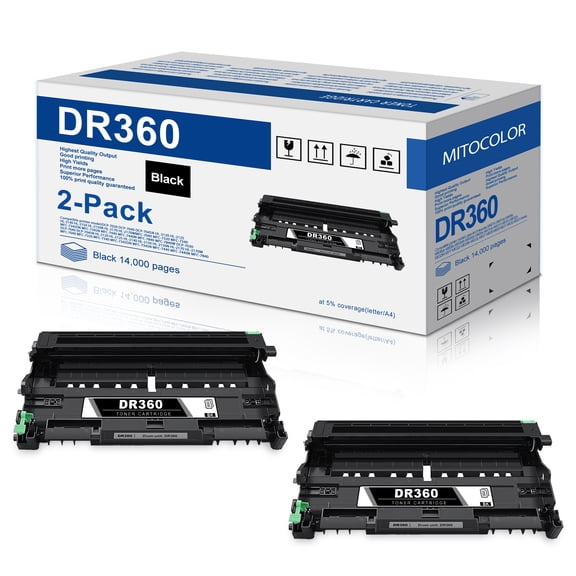 DR360 Drum Unit 2-Black Replacement for Brother DR-360 DCP-7030 HL-2170W Printer