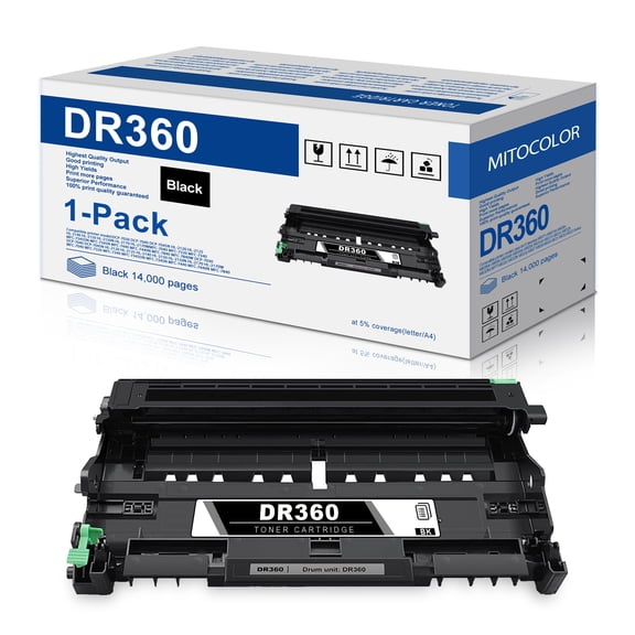 DR360 Drum Unit Replacement for Brother DR-360 DCP-7030 HL-2170W Printer (1-Black)