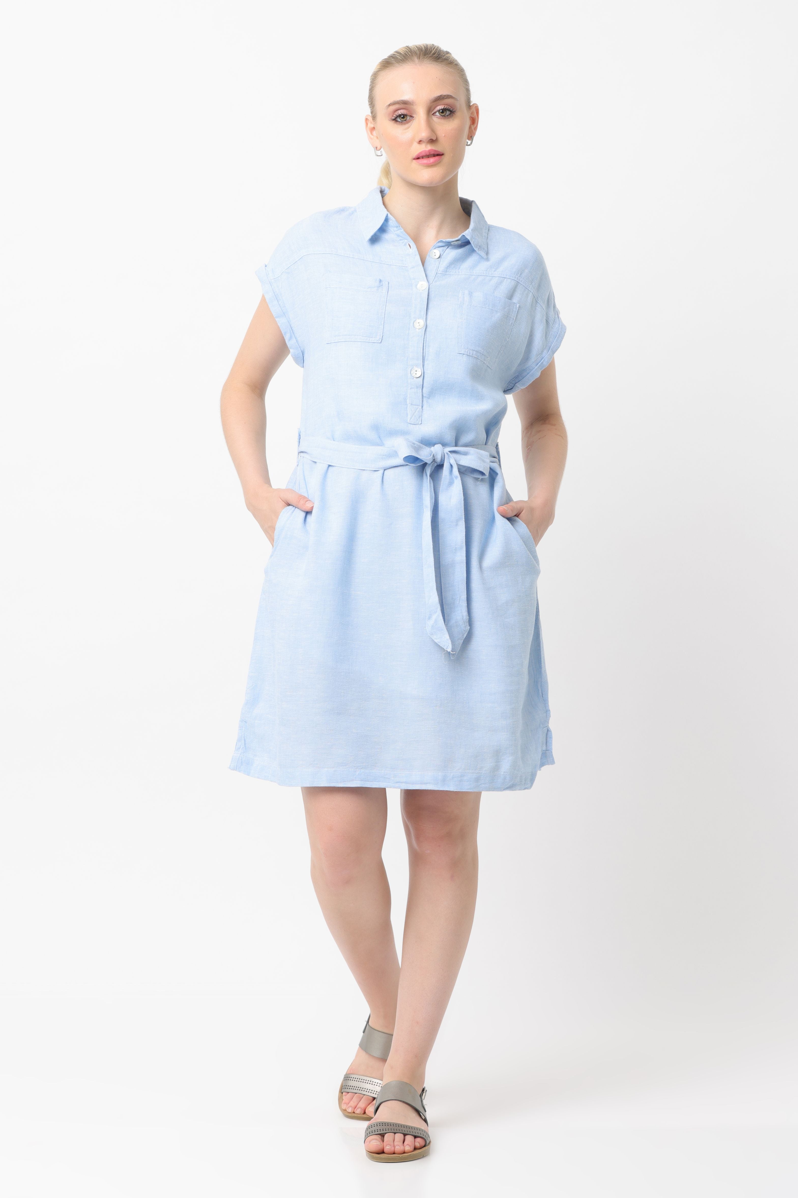 3/4 SLV Fold Over Dress