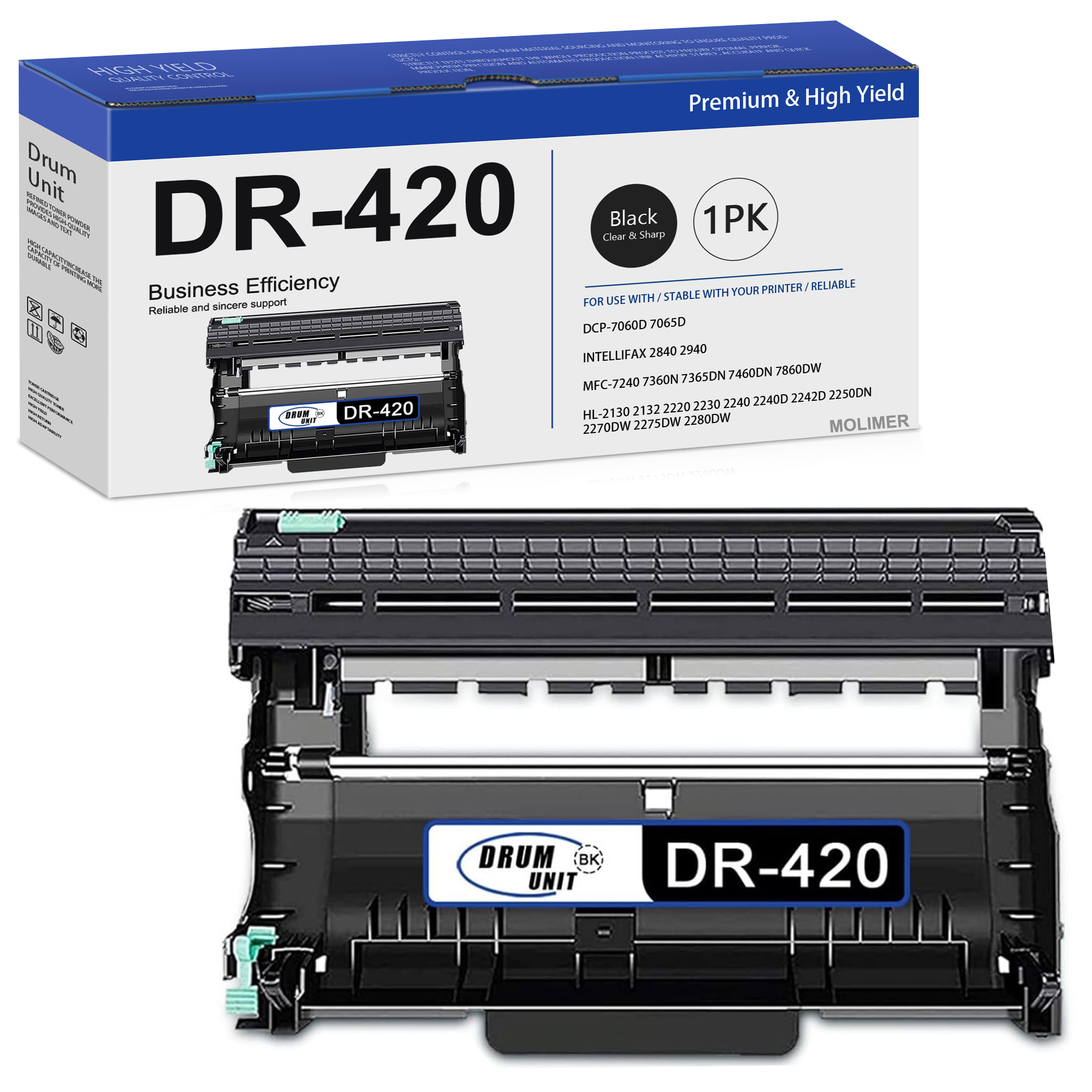 DR420 Drum Unit Black (Not Toner) Replacement for Brother DR 420 DR420