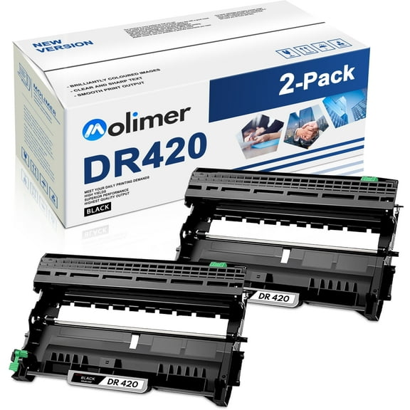 DR420 Drum Unit Compatible with Brother DR 420 for DCP-7060D DCP-7065D Printers (2-Pack Black Drum Units)