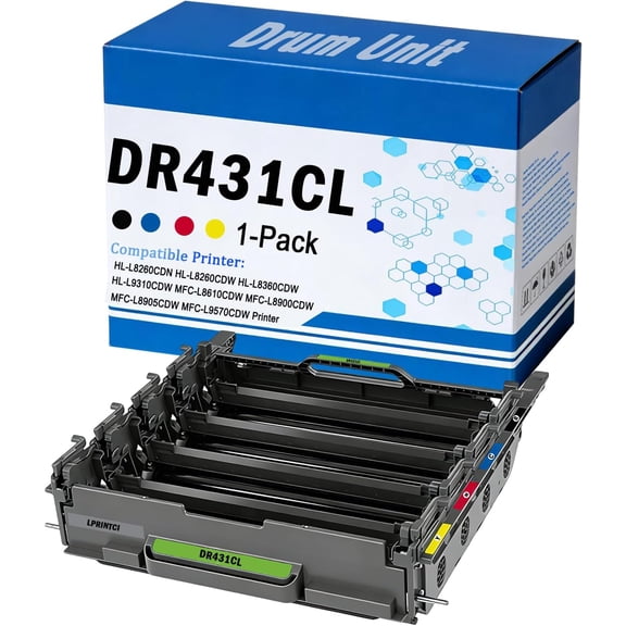 DR431CL Drum Unit Replacement for Brother MFC-L8900CDW MFC-L8905CDW MFC-L8895CDW MFC-L8610CDW HL-L8260CDW HL-L8360CDW HL-L8360CDWT Printer (4 Pack BCMY)