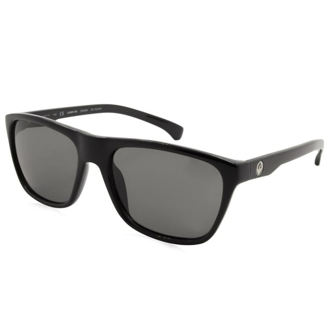 DR506S Carry On Sunglasses Jet Black Frames Gray Lenses