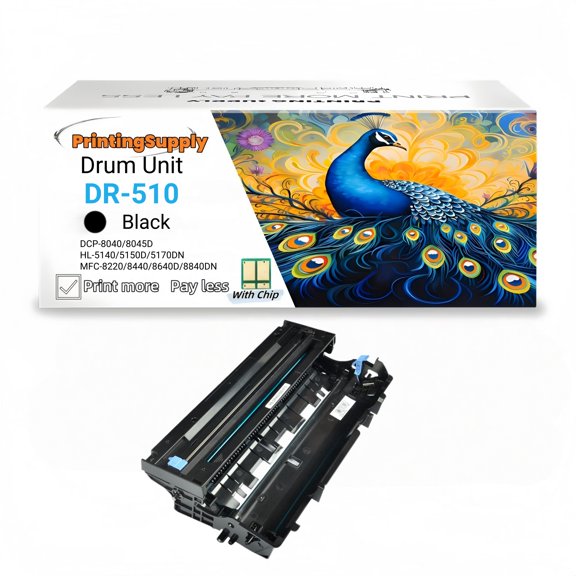 DR510 Drum Unit Compatible with Brother DCP-8040/8045D/HL-5140/5150D/5170DN/MFC-8220/8440/8640D/8840DN 20,000 Pages