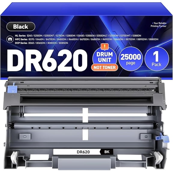 DR620 Drum Unit(Not Toner)Compatible for Brother DR-620 Imaging Drum HL-5370DW HL-5340D DCP-8060 DCP-8065DN 8085DN 8080DN HL-5240 5340D 5350DN 5370DW HL-5250DN MFC-8660DN 8480DN 8680DN 8690DW