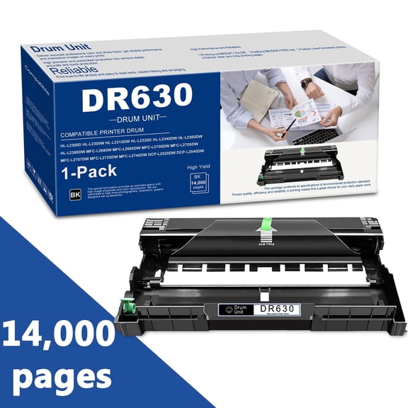 DR630 DR-630 Drum Unit Compatible for Brother DR 630 DCP-L2520DW HL-L2305W MFC-L2685DW Printer (1 Pack, NOT Toner)