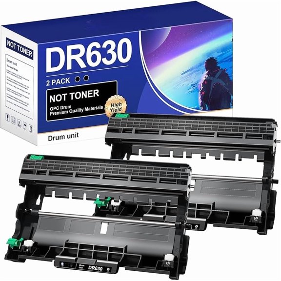 BF DR630 Drum (Not Toner) - Replacement Compatible for Brother DR-630 Drum Unit for Brother HL-L2300D HL-L2340DW HL-L2360DW HL-L2380DW DCP-L2540DW DCP-L2540DW MFC-L2705DW MFC-L2707DW Printer (2 Black