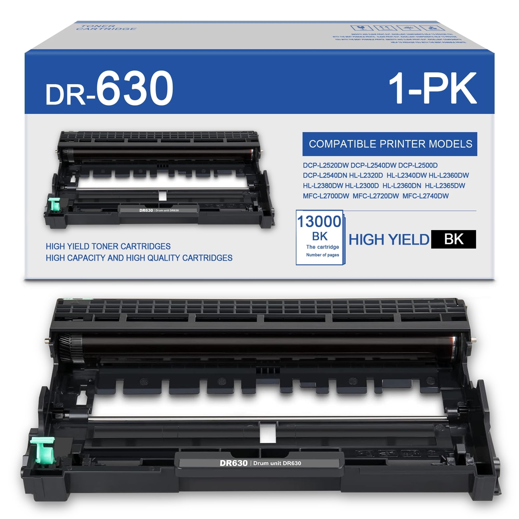 DR630 Drum Unit Replacement for Brother DR 630 Compatible with DCP