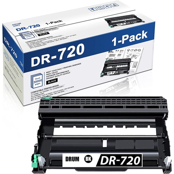 DR720 1 Pack Compatible DR720 Drum Unit Replacement for Brother DCP-8110DN MFC-8710DW Printer
