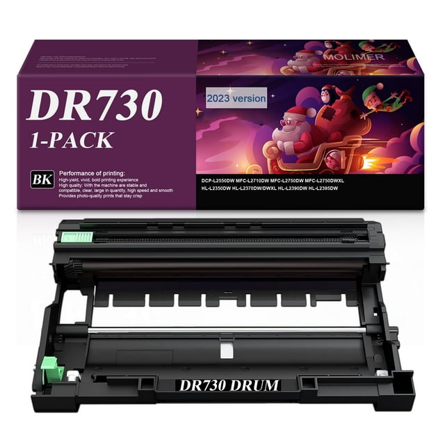 DR730 1 Pack Black Drum Unit High Yield Replacement for Brother HL
