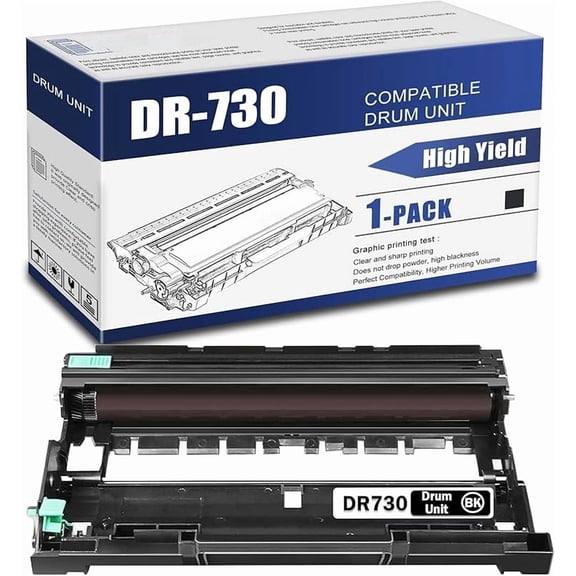 DR730 Compatible DR-730 Black Drum Unit Replacement for Brother DR-730 DCP-L2550DW MFC-L2710DW HL-L2350DW HL-L2370DW HL-L2390DW Toner.(1 Pack)