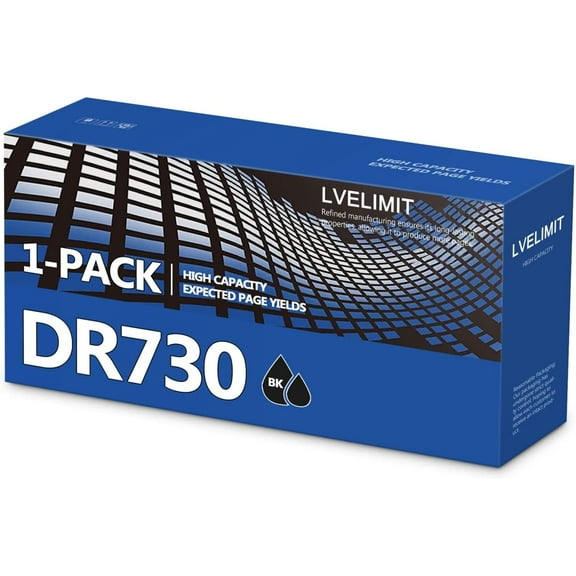 DR730 DR 730 DR-730 1 Pack Drum Unit Black Replacement for Brother DR730 DCP-L2550DW MFC-L2710DW MFC-L2750DW HL-L2390DW HL-L2395DW Printer Drum (Toner is not Included)