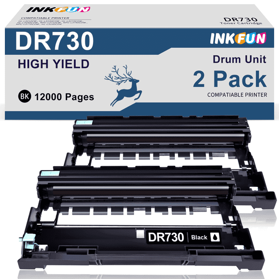 DR730 DR-730 Drum Unit (Not Toner) Compatible for Brother Drum DR730 for Brother DR730 DR 730 Drum Unit for Brother DCP-L2550DW HL-L2350DW HL-L2370DW HL-L2390DW MFC-L2750DW MFC-L2710DW (2 Pack)